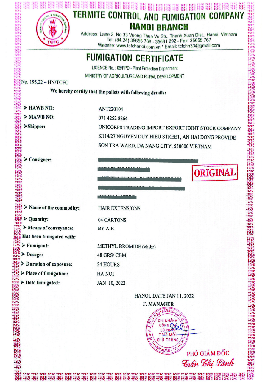 fumigation-certificate-unihair