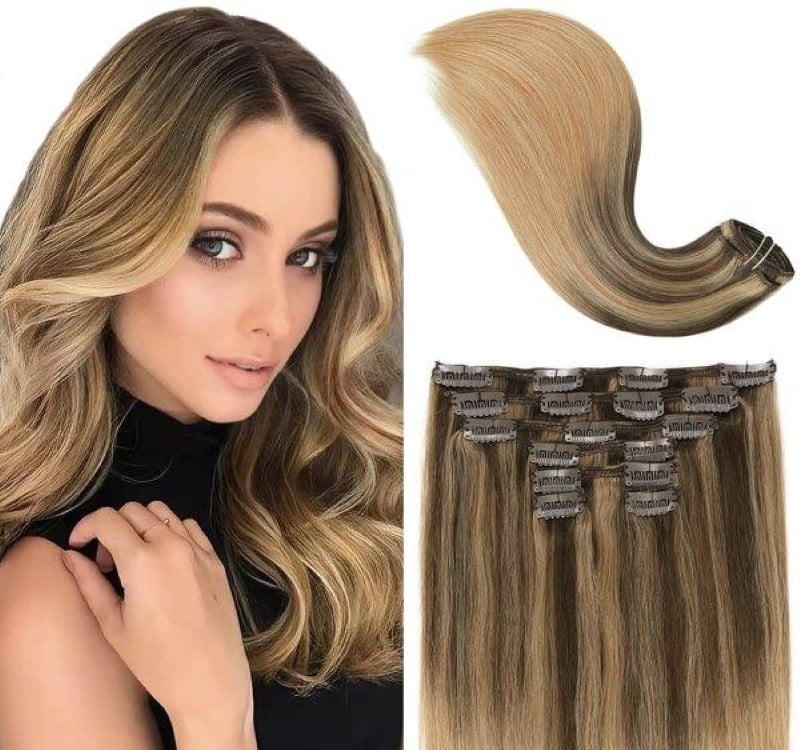 Hairstyles using wefts of remy human hair