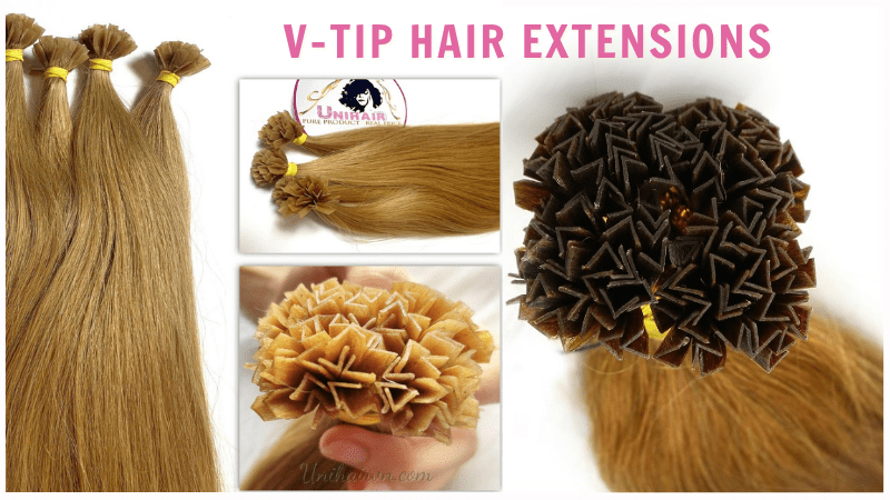 V-tip hair extensions