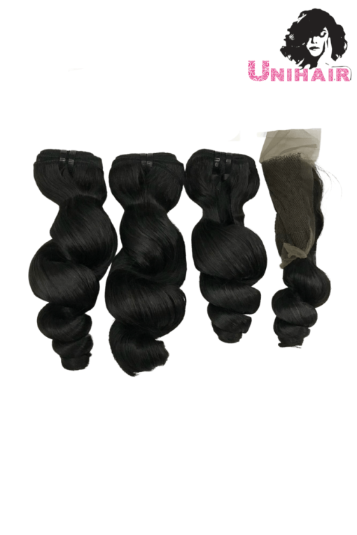 Double Drawn Loose Curly Remy Weft Hair