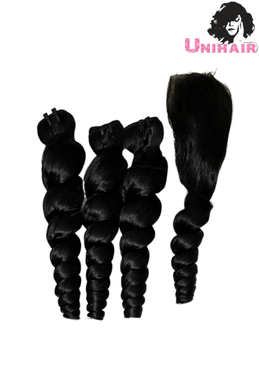 Double Drawn Loose Curly Remy Weft Hair