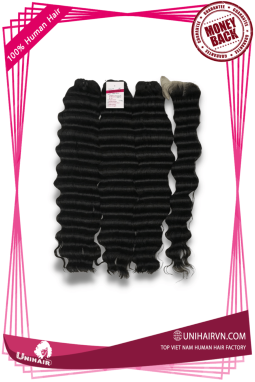 Super Double Drawn Deep Wave Remy Weft Hair
