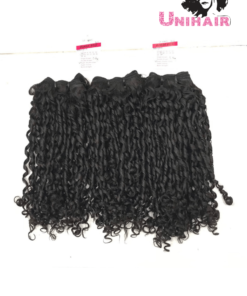 Super Double Drawn Pixie Curly Remy Weft Hair