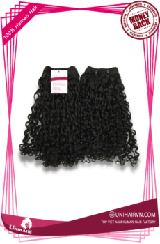 Super Double Drawn Pixie Curly Remy Weft Hair