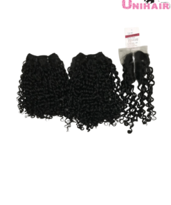 Super Double Drawn Pixie Curly Remy Weft Hair
