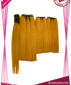 Yellow Color No Tangle No Chemical Silky Bone Straight Hair