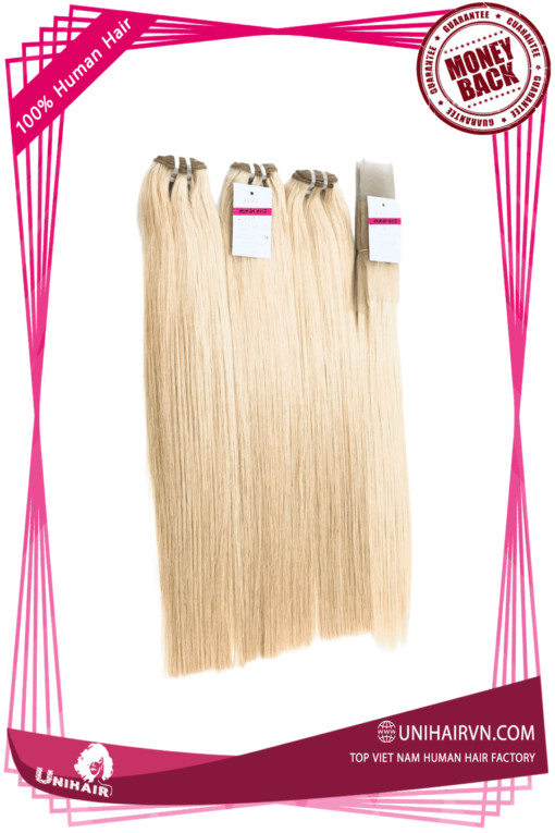 Blonde Color No Tangle No Shedding Silky Bone Straight Hair