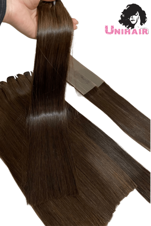 Brown Color No Tangle No Shedding Silky Bone Straight Hair