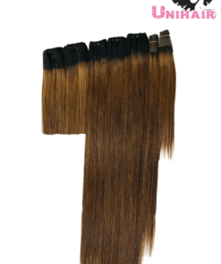 Brown Ombre Color No Tangle No Shedding Silky Bone Straight Hair