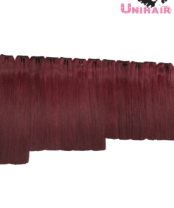 Burgundy Color No Tangle No Shedding Silky Bone Straight Hair