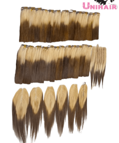 Ombre Blonde Color No Tangle No Shedding Silky Bone Straight Hair