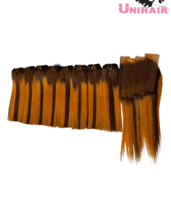Orange Piano Color Original 100% Human Bone Straight Hair