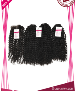 Super Double Drawn Kinky Curly Remy Weft Hair