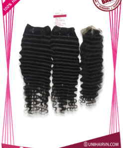 VietNamese Single Drawn Deep Wave Remy Weft Hair