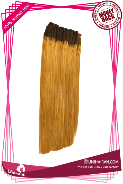 Yellow Ombre Color No Tangle No Chemical Silky Bone Straight Hair