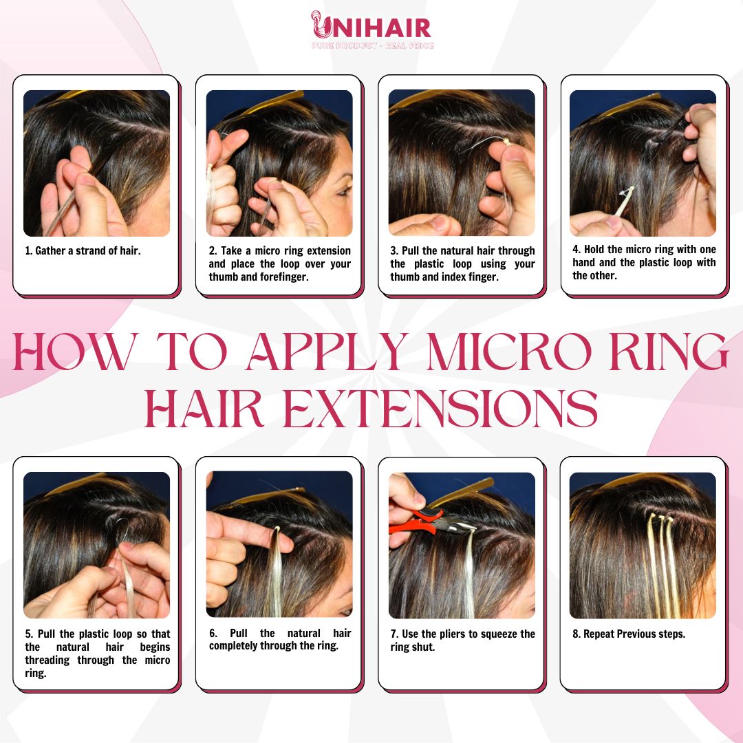 HOW TO APPLY MICRO RING HAIR EXTENSION