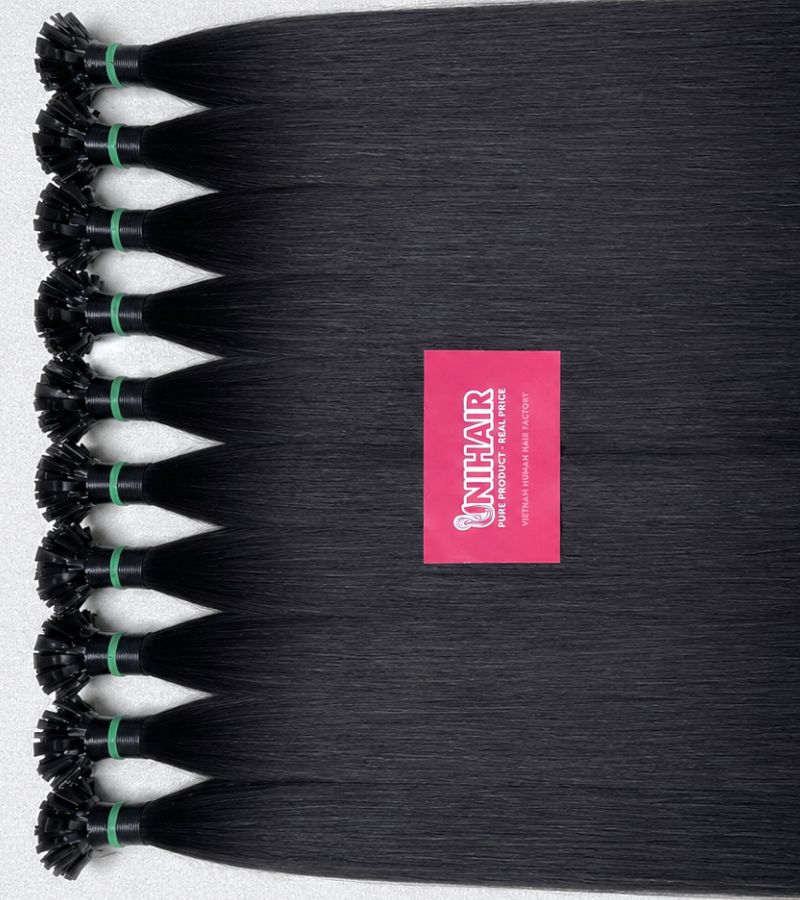 Natural Black Flat Tip Hair Extensions | 100% Vietnamese Hair 2 Natural Black Flat Tip Hair Extensions