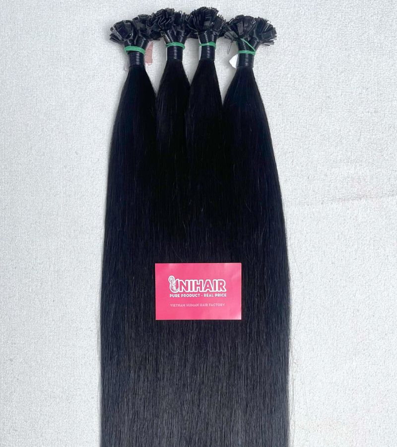 Natural Black Flat Tip Hair Extensions | 100% Vietnamese Hair 3 Natural Black Flat Tip Hair Extensions