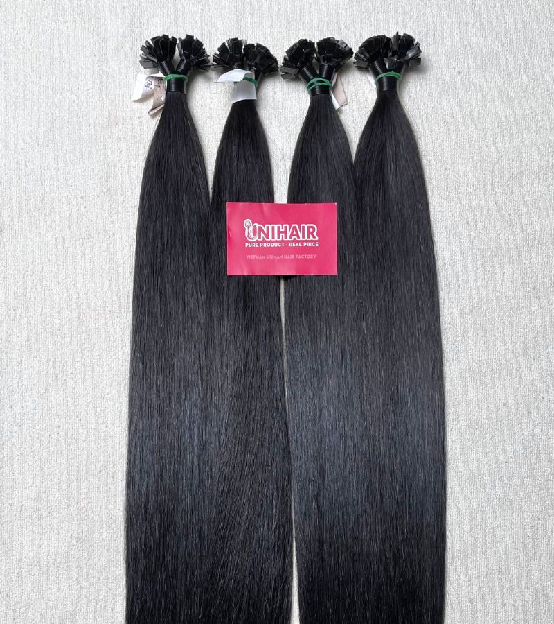 Natural Black Flat Tip Hair Extensions | 100% Vietnamese Hair 4 Natural Black Flat Tip Hair Extensions