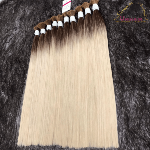 Bulk Hair Ombre Blonde Color Double Platinum
