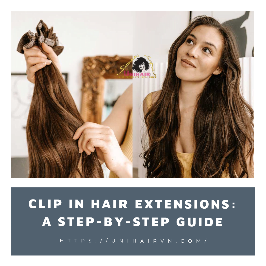 how to apply clip in hair extensions step by step