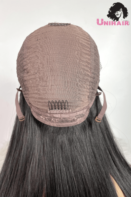 Black Natural Bone Straight Closure 5x5 Wigs