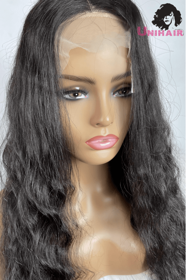 Black Natural Color Deep Curly Closure 4x4 Wigs