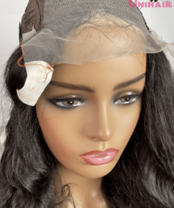 Black Natural Color Deep Curly Closure 4x4 Wigs