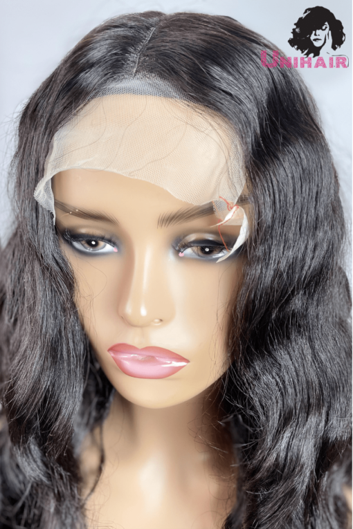Black Natural Color Finger Curly Closure 4x4 Wigs
