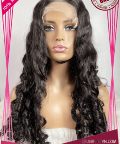 Black Natural Color Finger Curly Closure 4x4 Wigs