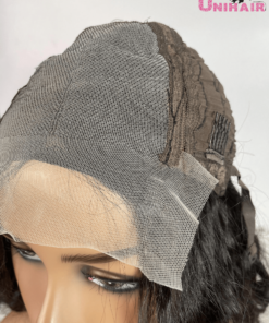 Black Natural Color Finger Curly Closure 4x4 Wigs