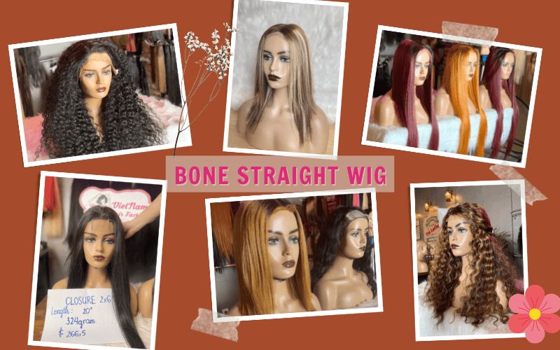 Bone Straight hair wigs