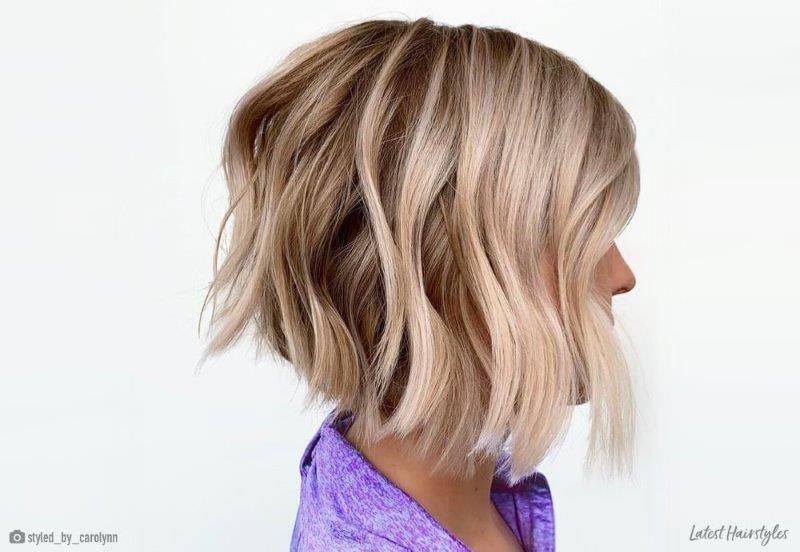 Short Angled Bob Hairstyle