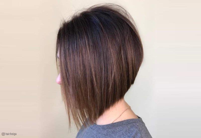 Straight Stacked Bob Cut