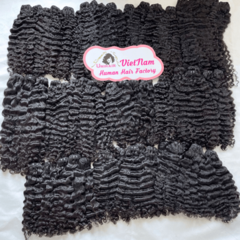 natural color loose curly raw hair weft 1