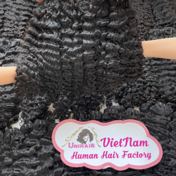 natural color loose curly raw hair weft 3