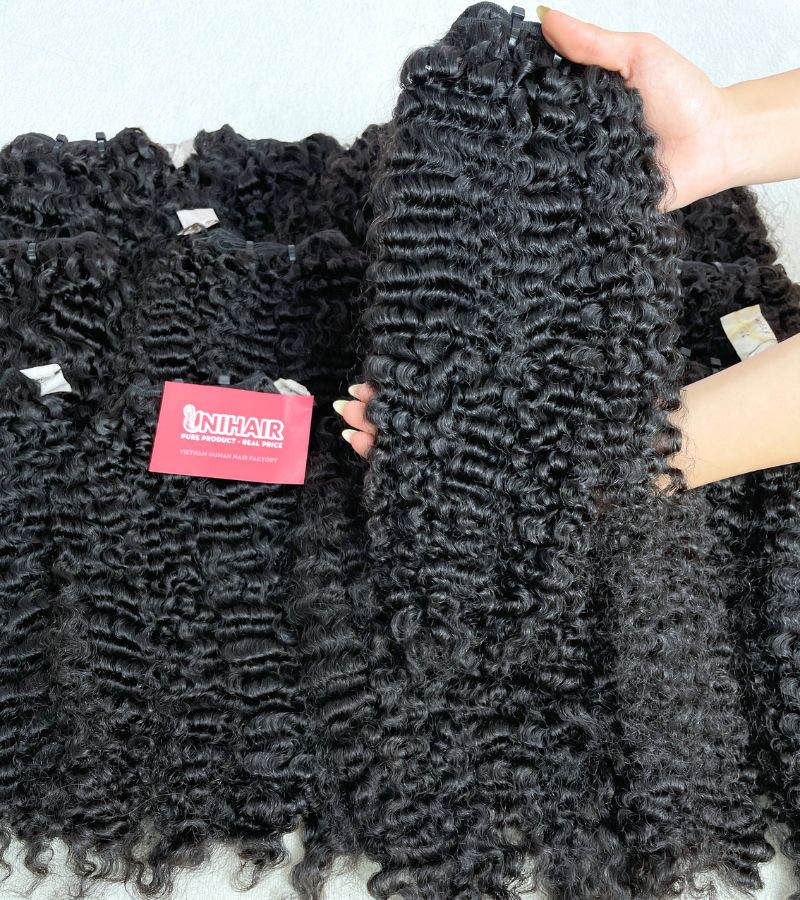 Kinky Curly Raw Hair | 100% Raw Vietnamese Human Hair Weft 2 Kinky Curly Raw Hair