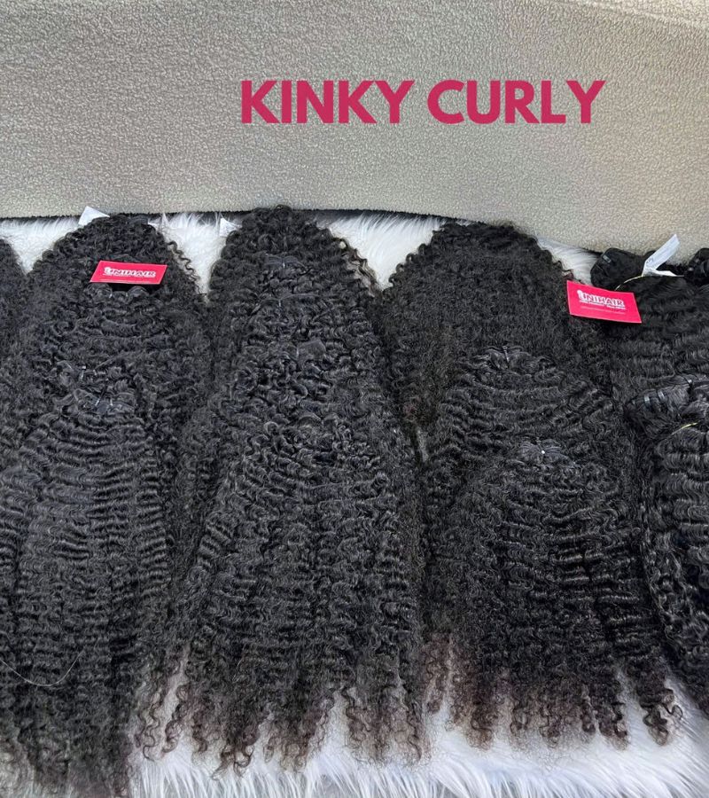 Kinky Curly Raw Hair | 100% Raw Vietnamese Human Hair Weft 5 Kinky Curly Raw Hair