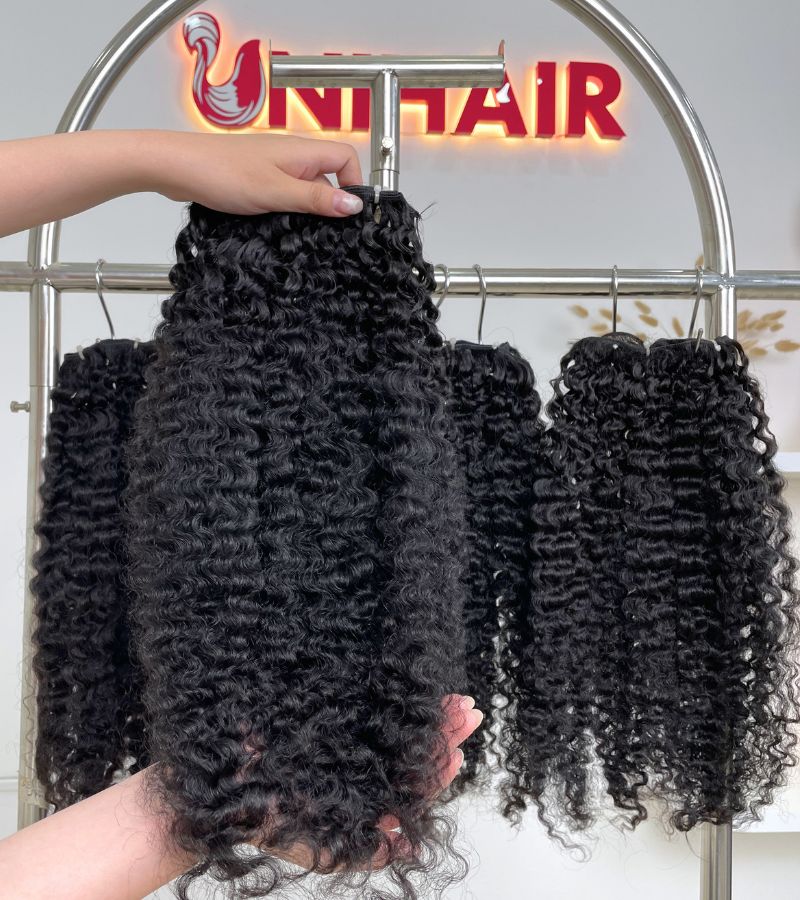 Kinky Curly Raw Hair | 100% Raw Vietnamese Human Hair Weft 1 Kinky Curly Raw Hair