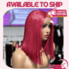 QA06 Color 4x4 Lace Closure Wigs Double Drawn Bone Straight Hair