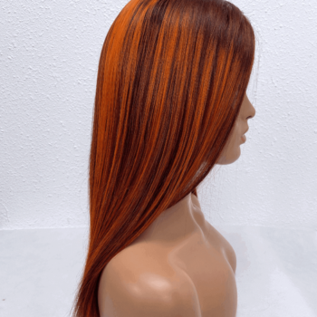 Piano Orange Color 4x4 Closure Wigs