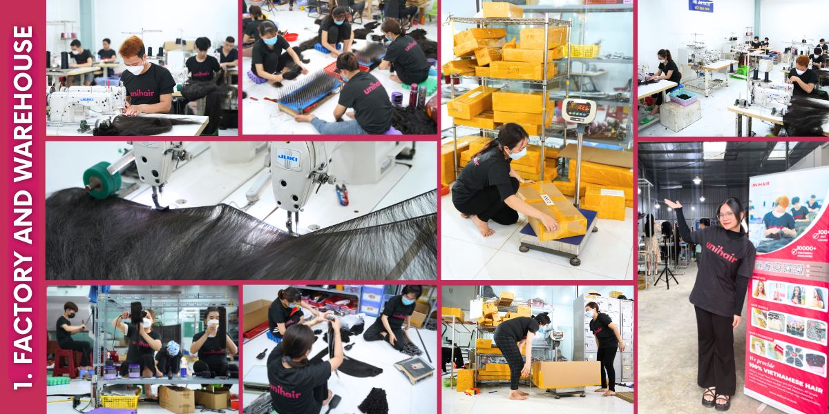 Behind the Scenes: Unihair's Cutting-Edge Factory and Warehouse Facilities