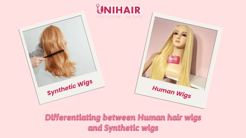 Differentiating between human hair wigs and synthetic wigs