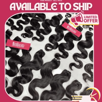 Natural Black Color Body Wavy Raw Weft Hair Available to Ship
