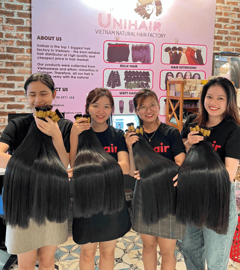 Натуральные волосы оптом из Вьетнама - Unihair - фабрика волос