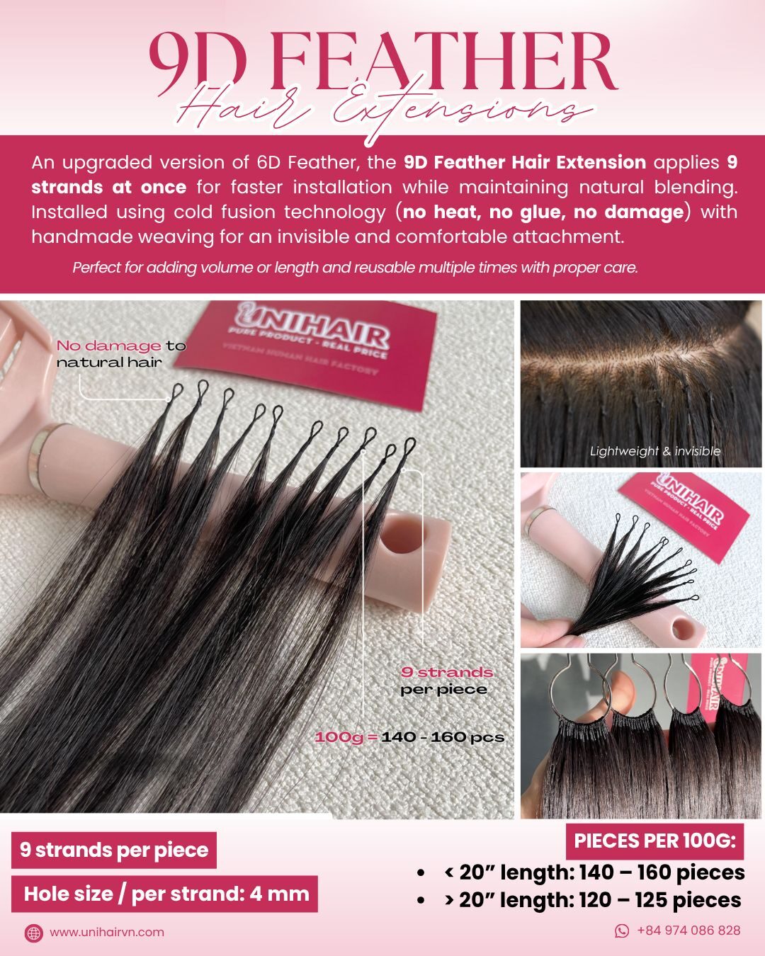 Hair Extensions Catalogue | Premium Human Hair Collection 8 9D feather hair extensions