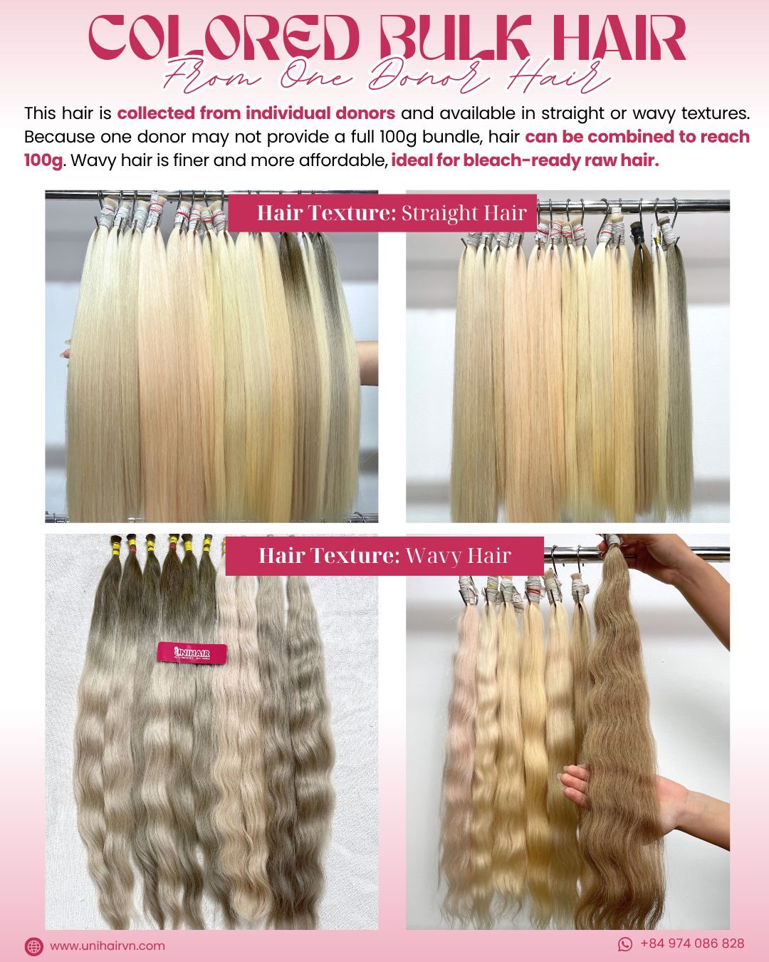 Hair Extensions Catalogue | Premium Human Hair Collection 16 Color bulk hair