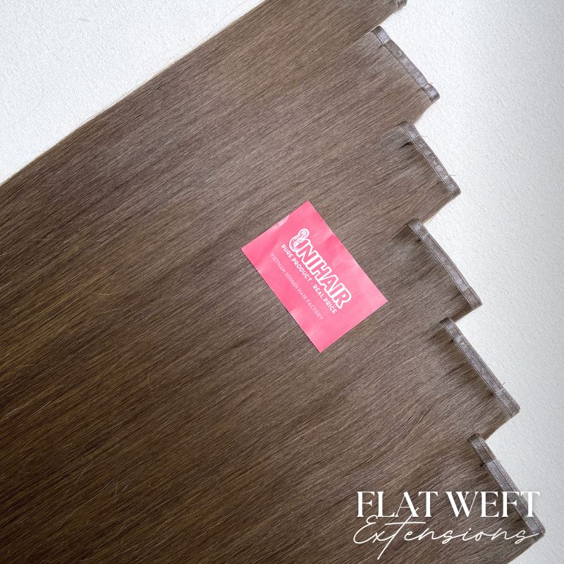 Flat Weft Hair Extensions image 10 showing product gallery close-up by Unihairvn Vietnam hair factory Flat Weft Hair Extensions image 10 showing product gallery close-up by Unihairvn Vietnam hair factory