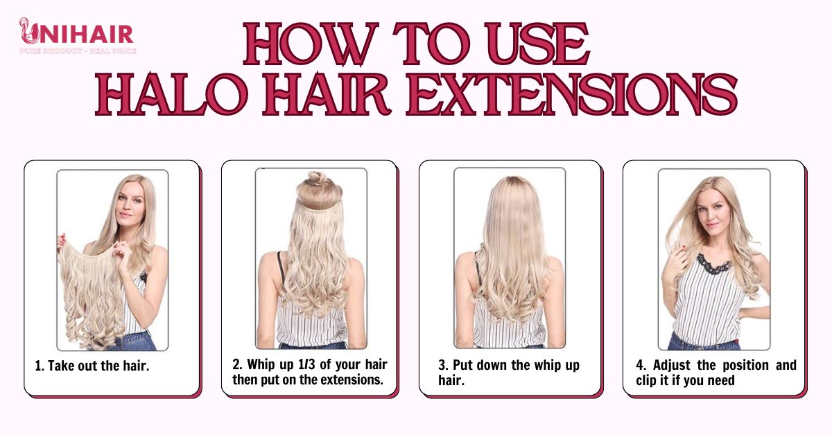 how to use HALO hair extensions