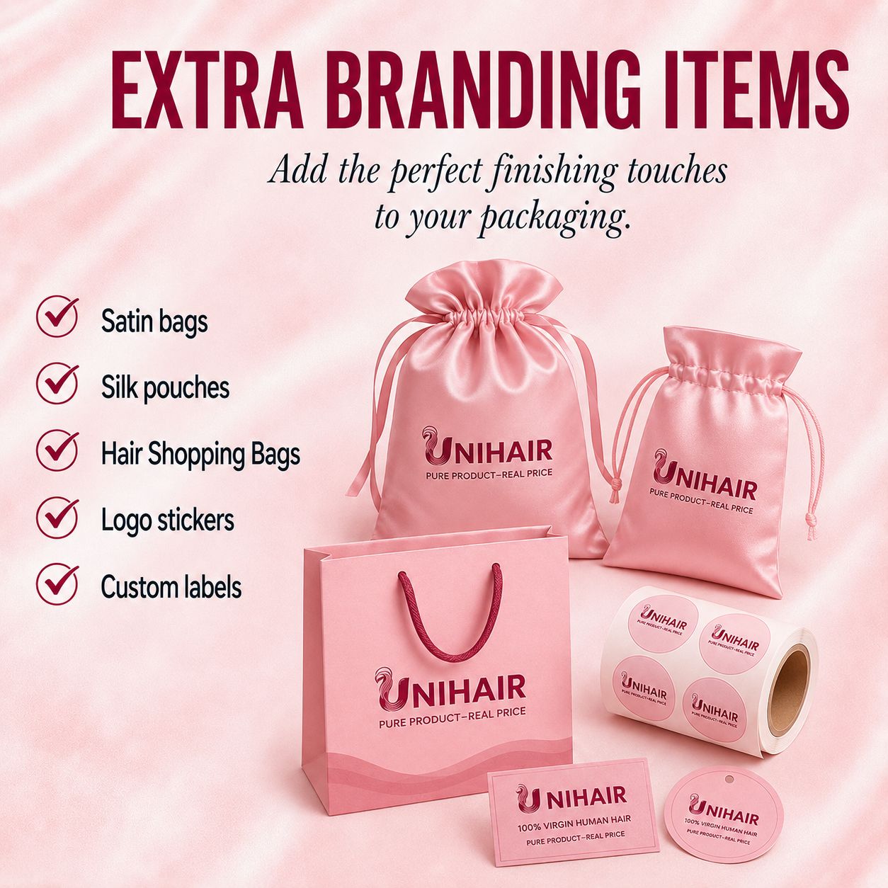 Extra branding items for private label packaging